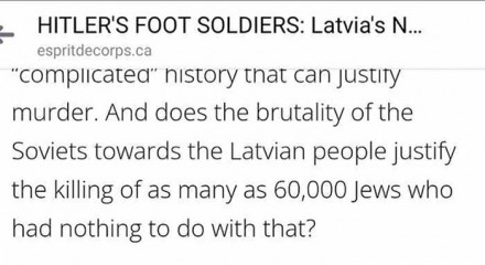 Правда ли, что высшие чины Латвии отрицают Холокост ???!!! 