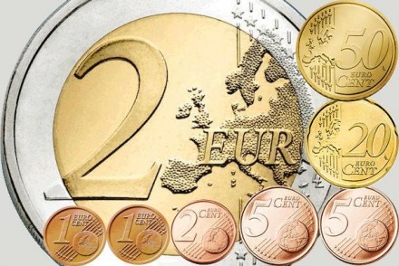 Два евро восемьдесят четыре цента
